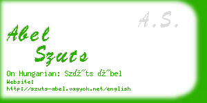 abel szuts business card